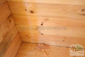 Баня из сухого прямого бруса 145х145 мм 6х6 м с террасой