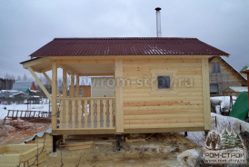Баня из профилированного бруса "Венёв" 3,5х5,5 м
