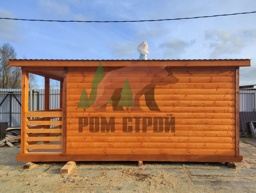Перевозная баня из бруса "Веяна" 5х2,3м
