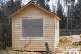 Баня из профилированного бруса 4х3 м с печкой