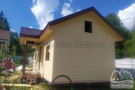 Каркасная баня 7,5х4 м имитация бруса