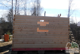 Баня из  бруса 5х4 на столбчатом фундаменте Шилово, Рязанская область