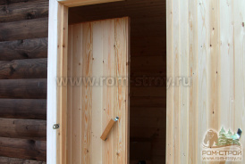 Погрузка бани из бруса, Ермак 12, оцинк.сталь, выносной бак