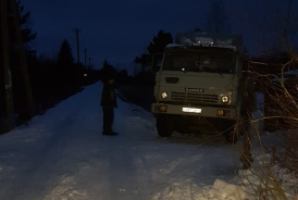 Расчистка подъездных путей к месту разгрузки