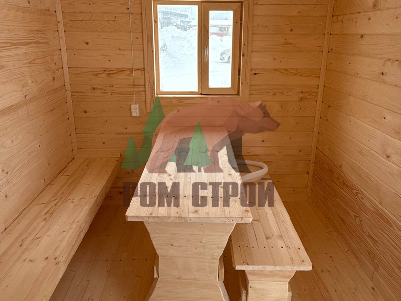 Готовая баня из бруса 7х2,3 "Метелица"