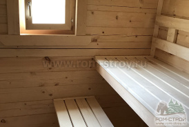 Баня из прямого сухого бруса. Парная без осины