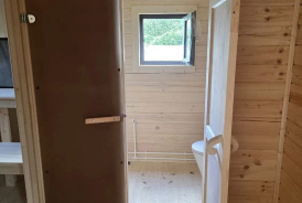 Баня из бруса 38,5 м² с коммуникациями
