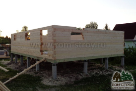 Под усадку дом 6х8 под ломанной крышей