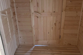 Баня из бруса 6х7 с панорамным окном, Ура-Губа