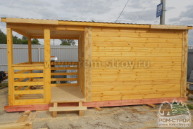 Перевозная баня из бруса "Злата" 5х2,3м
