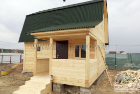 Баня с мансардой 3х6 и террасой под ключ Курчатов, Белгородская область