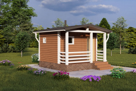Каркасная баня «Клязьма» 4х4м