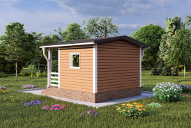 Каркасная баня «Клязьма» 4х4м