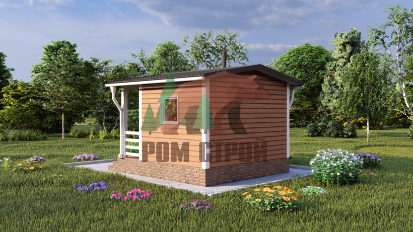 Каркасная баня «Клязьма» 4х4м