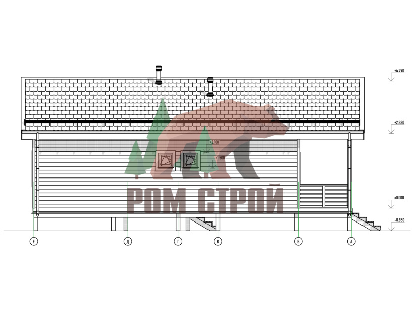 Каркасный дом 7,5х12 «Репино»