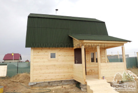 Баня с мансардой 3х6 и террасой под ключ Курчатов, Белгородская область