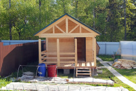 Баня из профбруса 4х8,5 Стародачная поляна, Московская область