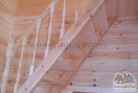Дом-баня из профилированного бруса 6х8, фото внутри