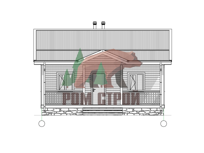 Каркасный дом 8х8 «Токсово»