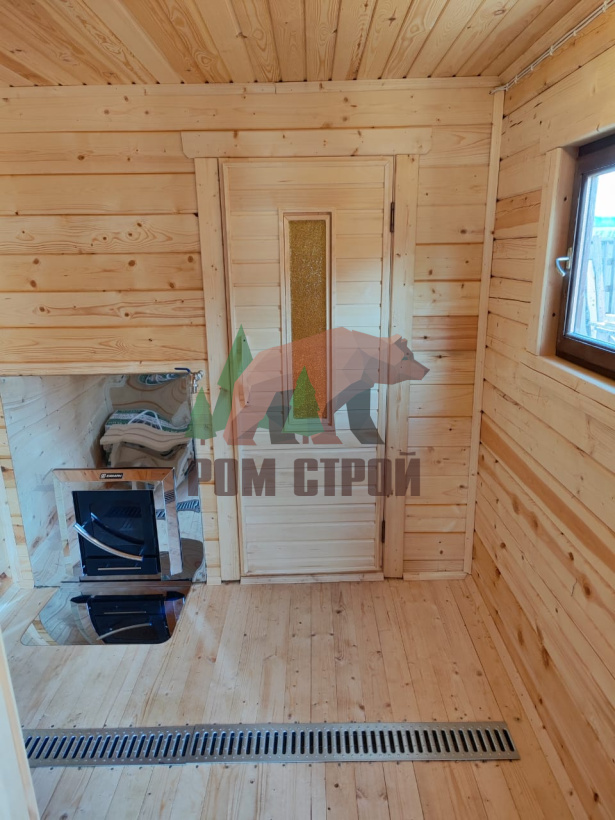 Перевозная баня из бруса 7х2,3 "Дубки"
