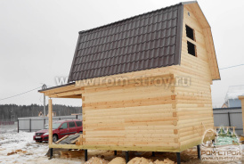 Строительство бани из бруса в 2 этапа, Марёво, Новгородская область
