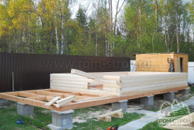Баня из профбруса 4х8,5 Стародачная поляна, Московская область