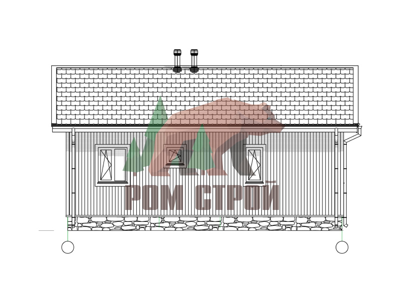Каркасный дом 7х9 «Русимир»
