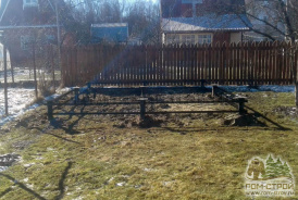 Баня на сваях из бруса под ключ 5х4 в г. Чехов, М.О.