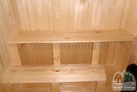 Баня 5х4 на сваях с обвязкой профтрубой, кровля Shinglas
