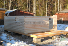 Дом из бруса 6х4 c открытой террасой под ключ