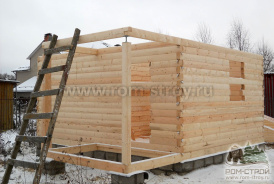 Баня из бруса фундамент лента из блоков Ситовка, Липецкая область