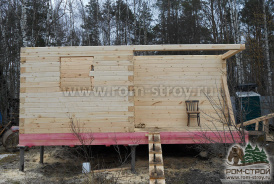 Баня из сухого бруса 6х6 с теплым тамбуром Можайск