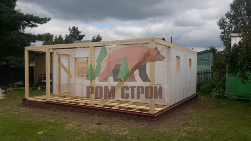 Каркасная баня "Милонега" 6х6м