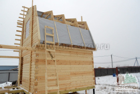 Строительство бани из бруса в 2 этапа, Марёво, Новгородская область
