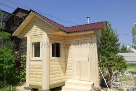 Баня из бруса с эркером 5х4 Тутаев, Ярославская область