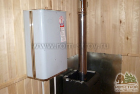 Баня из профилированного бруса 4х3 м с печкой