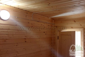 Интерьер каркасной бани 6х6 с террасой