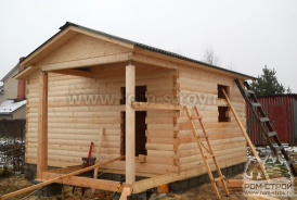 Баня из бруса фундамент лента из блоков Ситовка, Липецкая область
