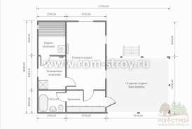 Баня из профилированного бруса "Мирина" 8х11,5