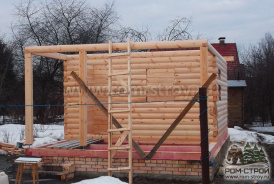 Баня из бруса "Сияна" 6х4 м с террасой Болтино, Московская область