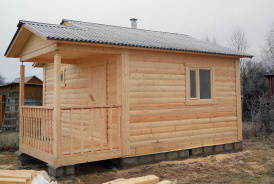 Баня из бруса, фундамент лента из блоков Ситовка, Липецк