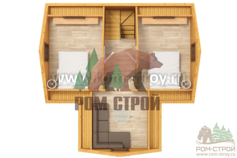 Каркасный дом "Беримир" 9х9 м