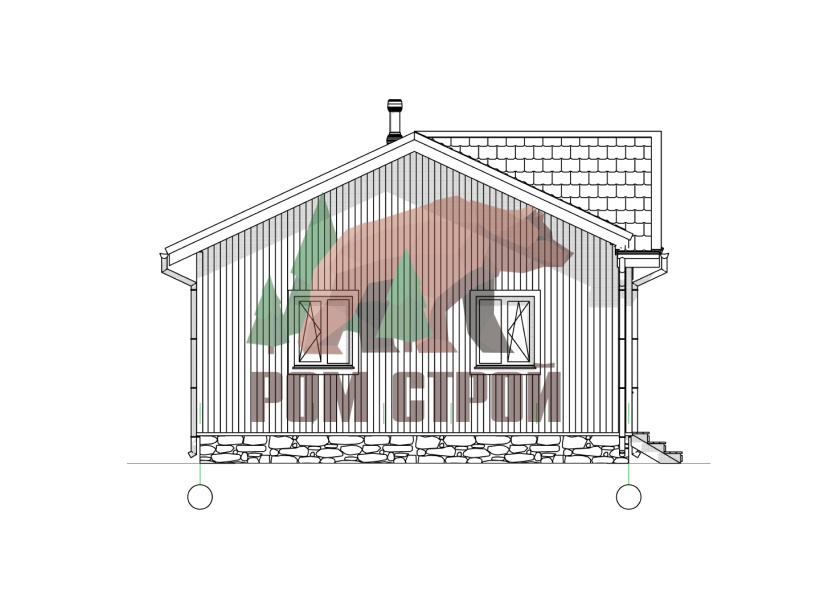 Каркасный дом 7х9 «Русимир»