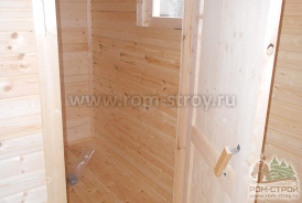 Интерьер каркасной бани 5х4, Ермак 12ПС, минерит