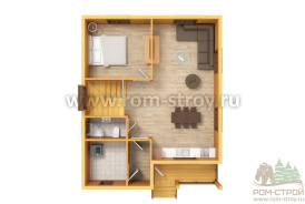 Каркасный дом "Возгарь" 8х10 м