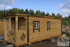 Перевозные бани с террасой