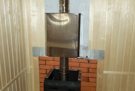 Каркасная баня 4х7,5м, парная, печь, утепление пола