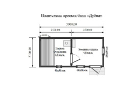 План бани 2 отделения