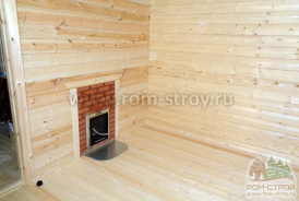 Баня 5х4 на сваях с обвязкой профтрубой, кровля Shinglas