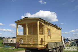 Перевозные бани с террасой